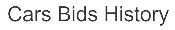 Видалити історію авто з Carsbidshistory com