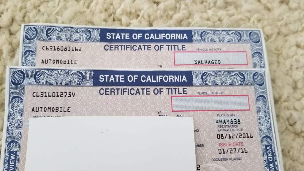 cars presented at insurance car auctions in America are accompanied by such documentation